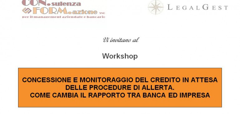 Workshop – Mercoledì 1 Febbraio 2017